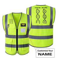 Thumbnail for Aviation DNA aviation design printed on high-visibility reflective fabric reflective vest.