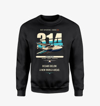 Thumbnail for Boeing 314 Clipper design on black sweatshirt