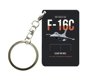 Thumbnail for F-16C FIGHTING FALCON Key Chain design on black key chain