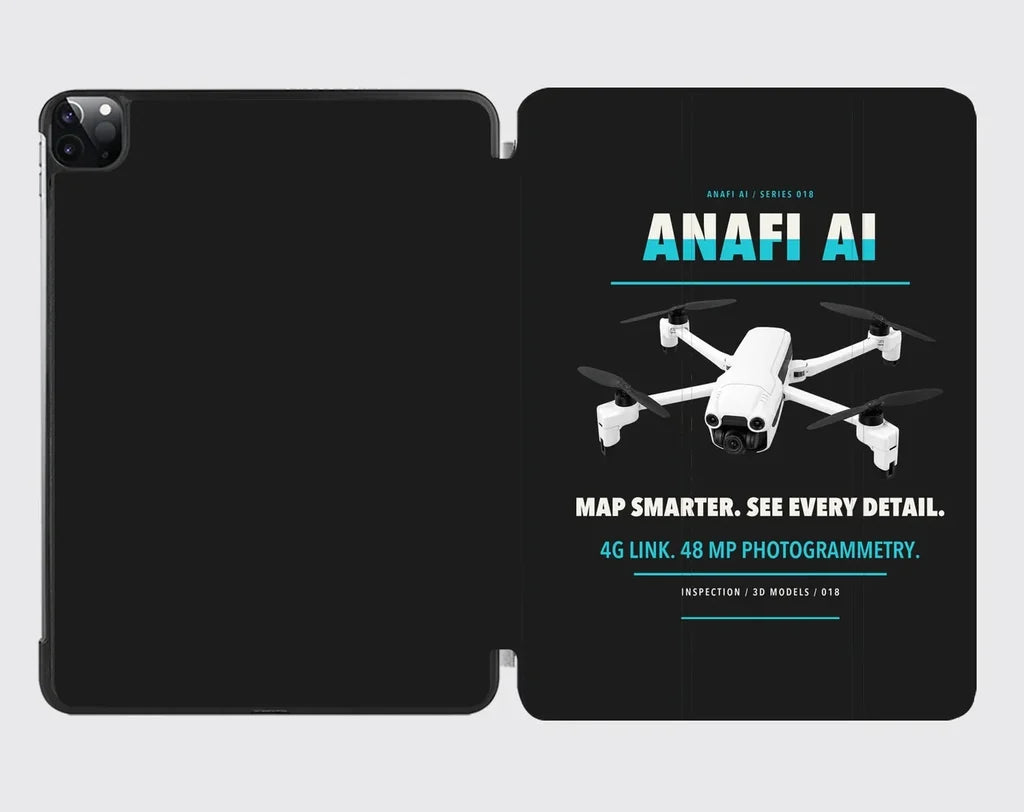 Parrot ANAFI Ai design on black ipad tablet case