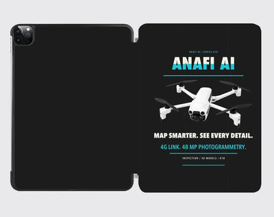 Parrot ANAFI Ai design on black ipad tablet case