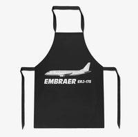 Thumbnail for The Embraer ERJ-175 aviation design on durable cotton blend kitchen apron.