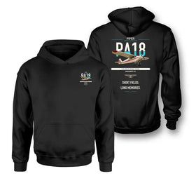 Double-Side Printing — Piper PA-18 Super Cub Double-Side Hoodie