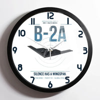 Thumbnail for B-2A Spirit design on white framed wall clock