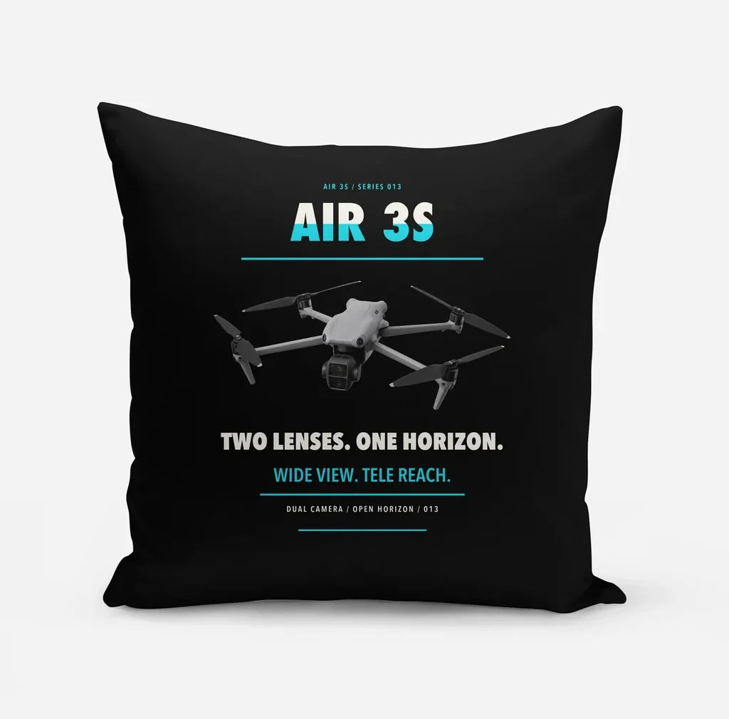DJI Air 3S design on black pillow