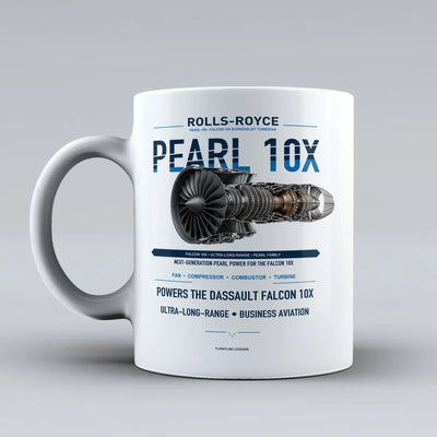 10X Mug design on white pearl