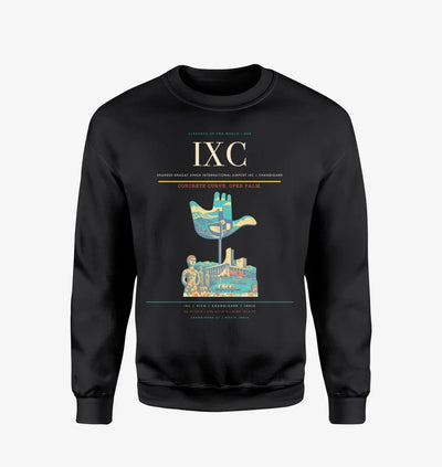 Shaheed Bhagat Singh International Airport (IXC) design on black sweatshirt