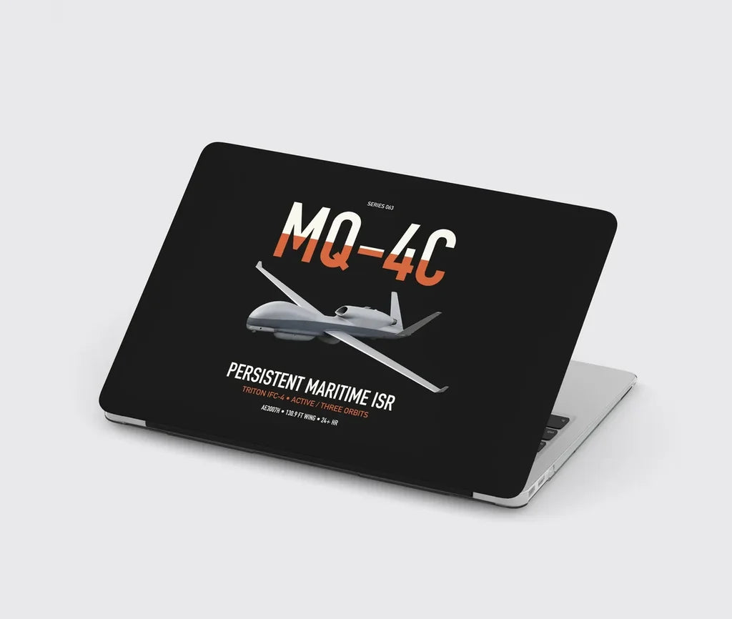 MQ-4C Triton IFC-4 design on black MacBook case