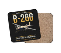 Thumbnail for B-26G Marauder design on black 1 piece coaster