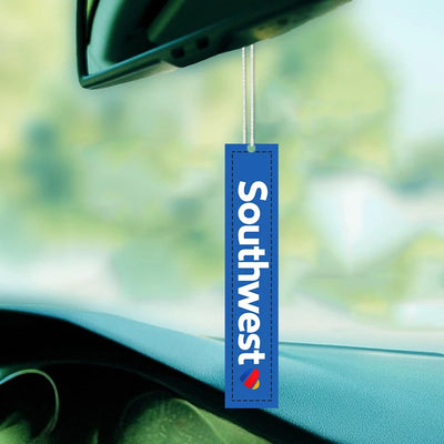 Southwest Airlines Car aviation design on scented aviation-themed paper car air freshener.