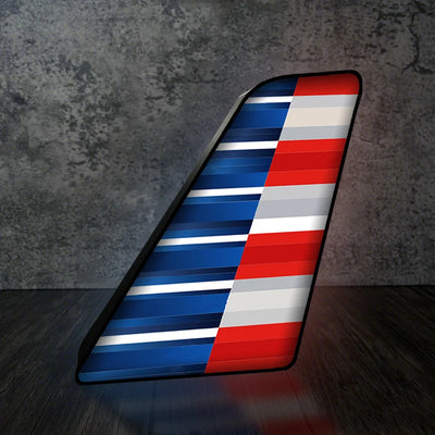 AA Led Aircraft Tail aviation design on premium acrylic with LED 3D aircraft tail lamp.