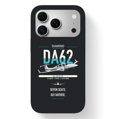 Diamond DA62 design on black magsafe iphone case, for iPhone 17 Pro