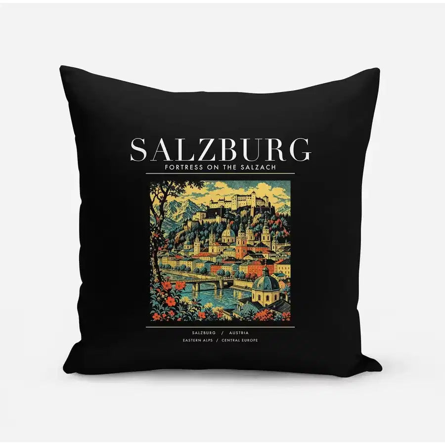 SALZBURG - Poster - Pillow - Black