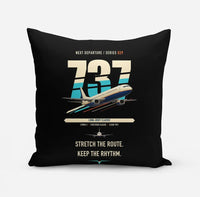 Thumbnail for Boeing 737-400 Classic design on black pillow