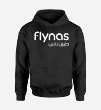 Thumbnail for Flynas Airlines logo printed on black hoodie
