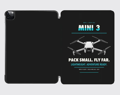 DJI Mini 3 design on black ipad tablet case