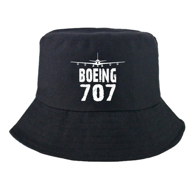 Boeing 707 & Plane Summer aviation embroidery on breathable cotton summer hat.