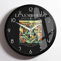 Thumbnail for LUXEMBOURG - Poster - Wall Clock Framed - Black