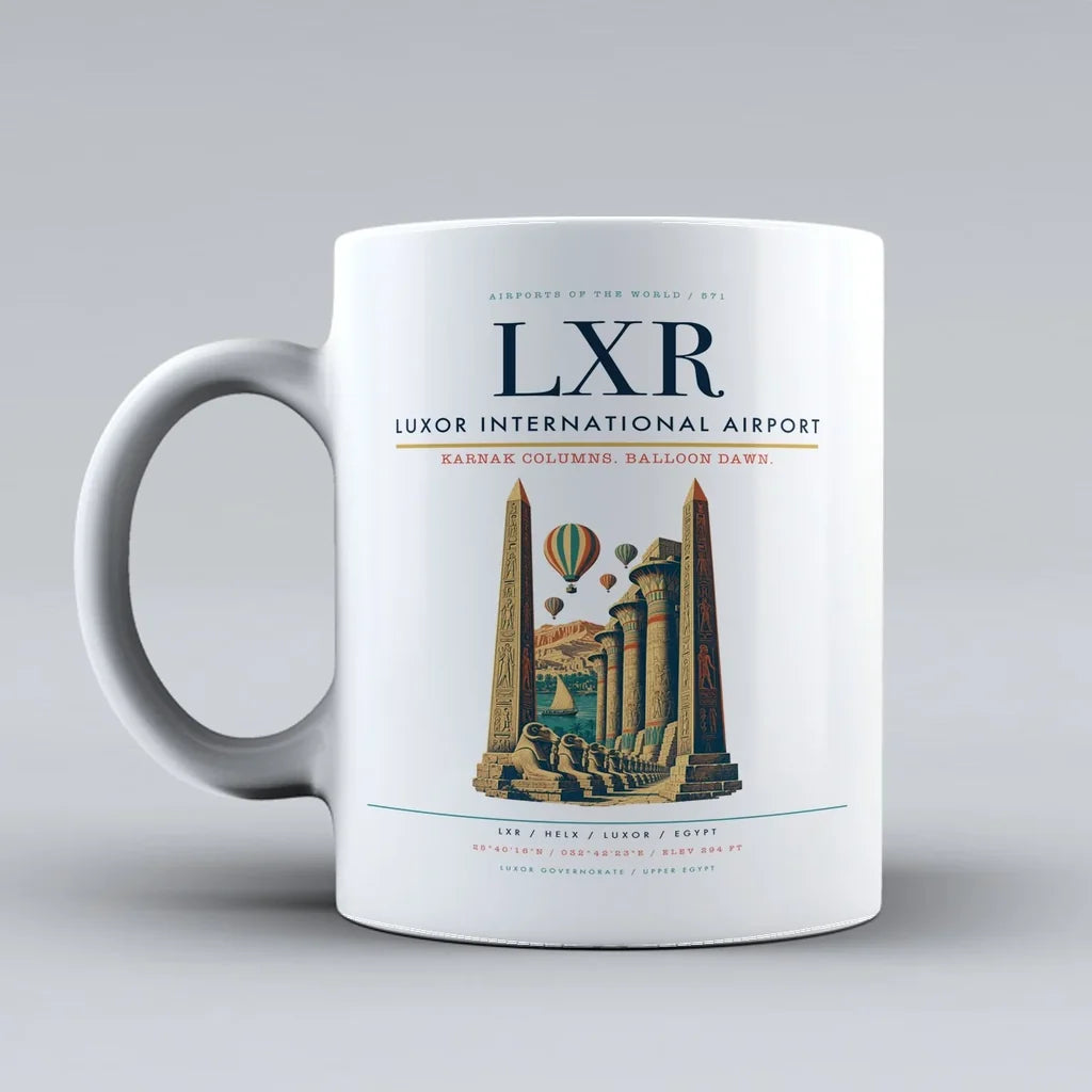 International Airport LXR Mug design on white luxor