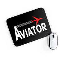 Thumbnail for Aviator aviation design on neoprene with anti-slip base mouse pad.