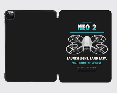 DJI Neo 2 design on black ipad tablet case