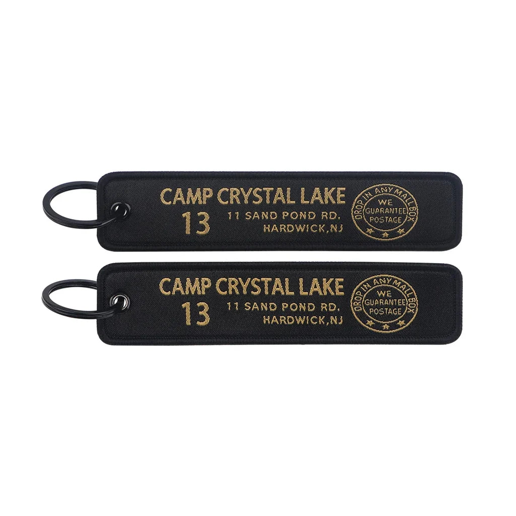 Friday the 13th aviation fashion key chain in polished metal.
