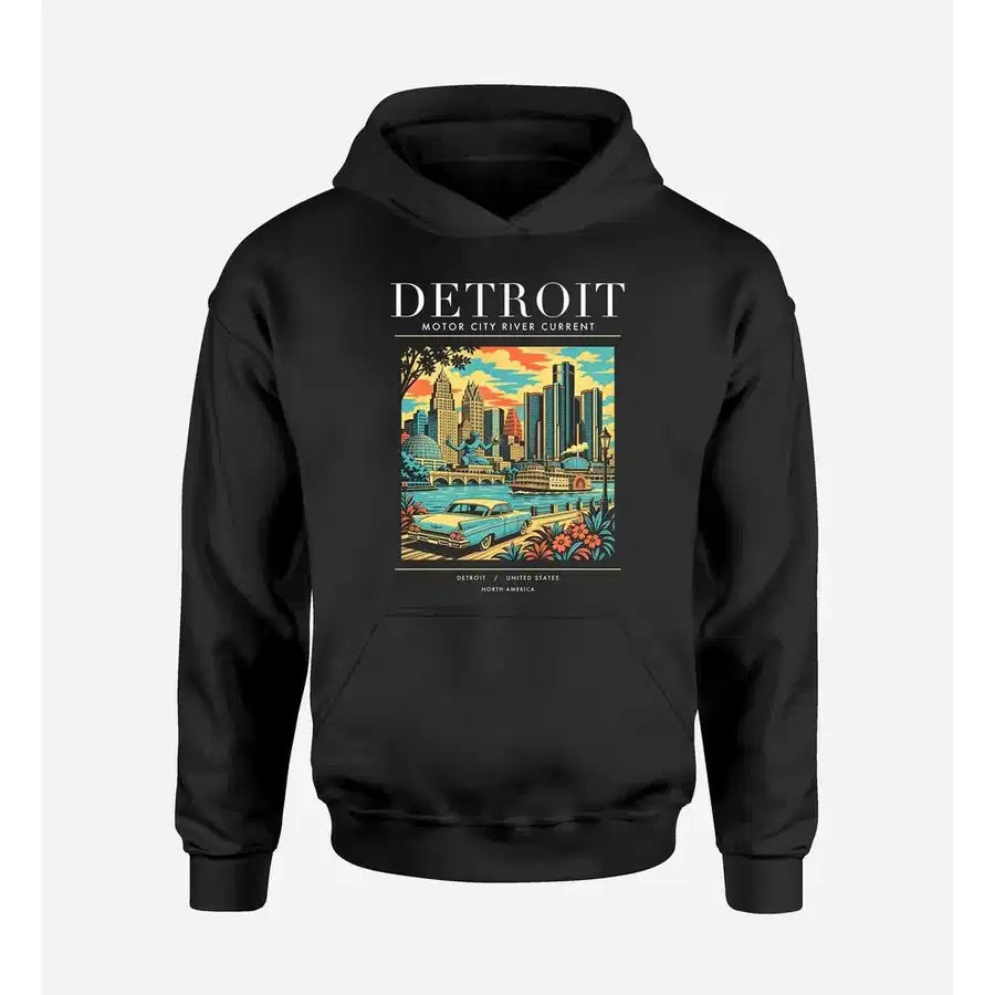 DETROIT - Poster - Premium Hoodie - Black