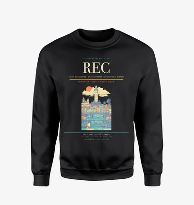 Recife Guararapes (REC) design on black sweatshirt