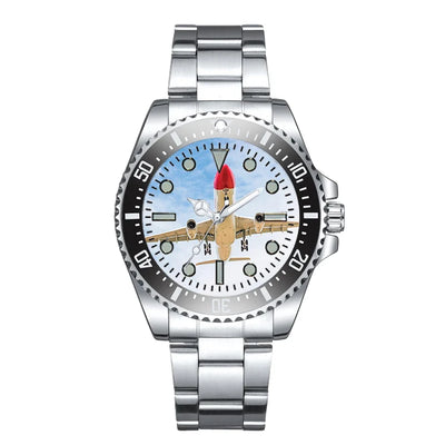 Beautiful Airbus A330 on Approach copy Luxury Aviators aviation aviator watch, premium stainless steel body with engraved det.