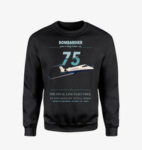 Thumbnail for Bombardier Learjet 75 Liberty design on black sweatshirt
