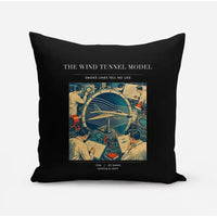 Thumbnail for VINTAGE G4174 - The Wind Tunnel Model - Designed Pillows design on black