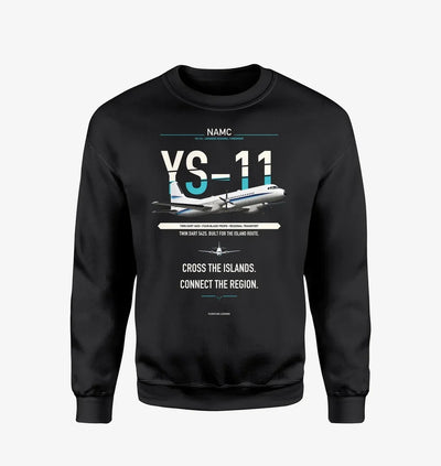 NAMC YS-11A design on black sweatshirt