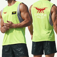 Thumbnail for Drone Pilot Sleveless Quick Dry Sports aviation design printed on quick-dry breathable fabric men's tank top.