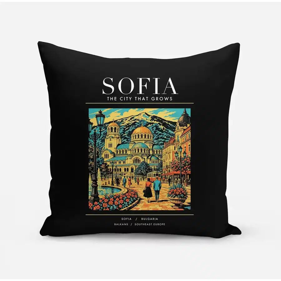 SOFIA - Poster - Pillow - Black