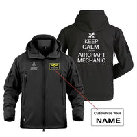 Thumbnail for Aircraft Mechanic Military Jackets (Customizable) aviation design printed on heavy cotton shell with field-style pockets mili.
