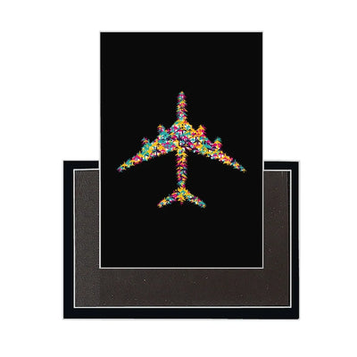 Colourful aviation design magnet in strong neodymium core.