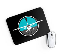 Thumbnail for Cessna & Gyro aviation design on neoprene with anti-slip base mouse pad.