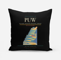 Thumbnail for Pullman–Moscow Regional Airport (PUW) design on black pillow