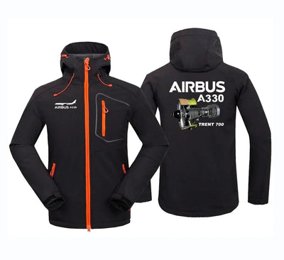 Airbus A330 & Trent 700 Engine aviation design printed on warm polar fleece polar fleece jacket.