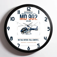 Thumbnail for MD Helicopters MD 902 Explorer design on white framed wall clock