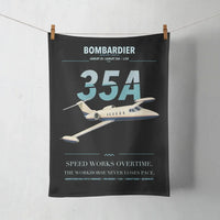 Thumbnail for Bombardier Learjet 35A design on black towel