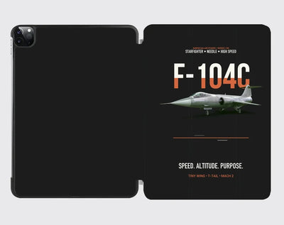 F-104C Starfighter Speed In A Straight Line design on black ipad tablet case