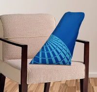 Thumbnail for United Airlines aviation design on soft polyester filling aircraft tail pillow.