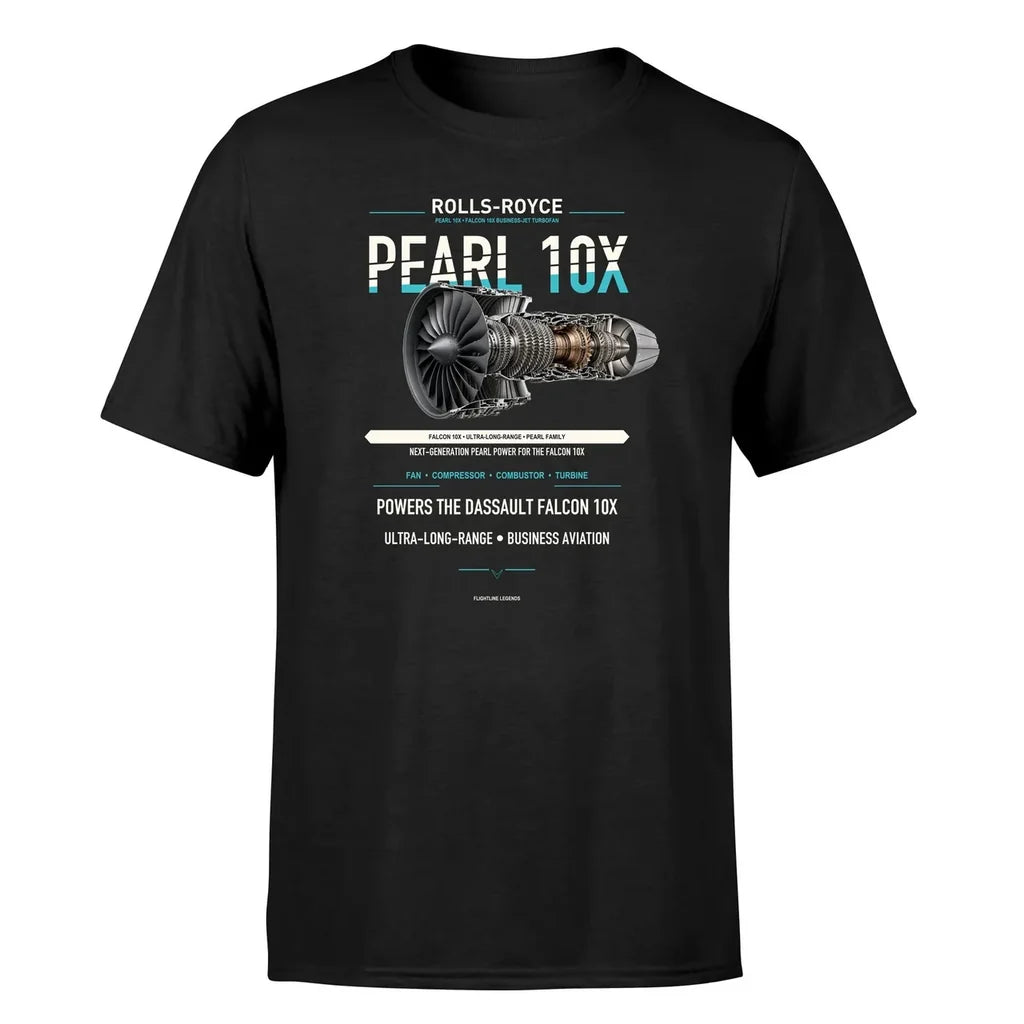 PEARL 10X design on black single side
