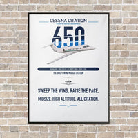 Thumbnail for Cessna Citation 650 - Citation III vertical canvas print - framed - white background