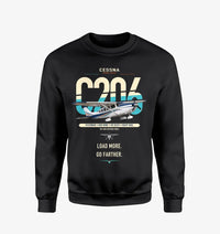 Thumbnail for Cessna 206 Stationair design on black sweatshirt