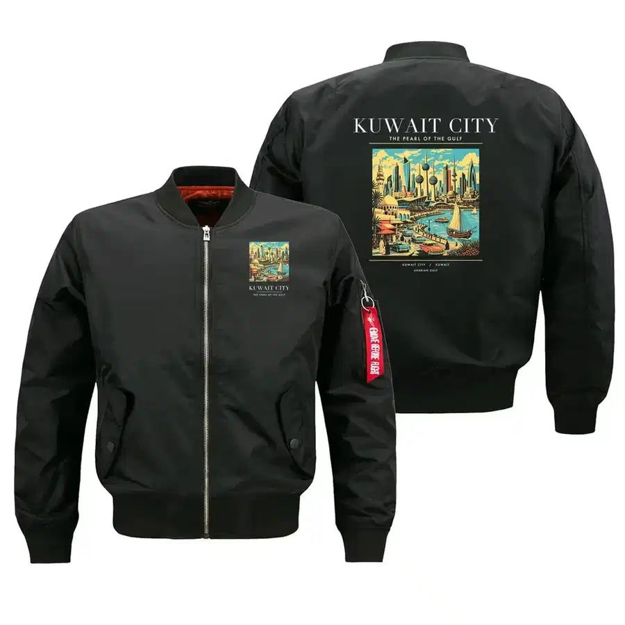 KUWAIT CITY - Poster - Bomber Jacket - Black