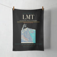 Thumbnail for Klamath Falls Airport (LMT) design on black towel
