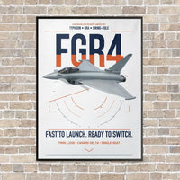 Thumbnail for Eurofighter Typhoon FGR4 vertical canvas print - framed - white background