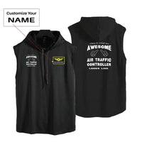 Thumbnail for Air Traffic Controller aviation design on breathable cotton with hood hooded tank top.